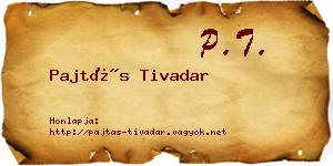 Pajtás Tivadar névjegykártya